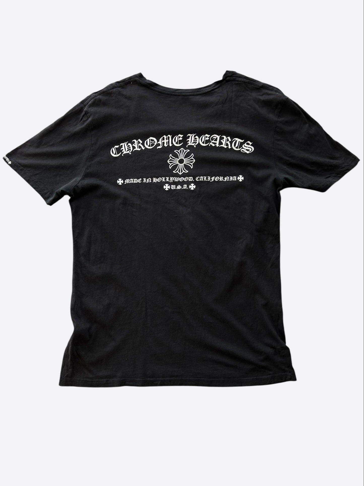 Chrome Hearts Black & White Cross Logo T-Shirt