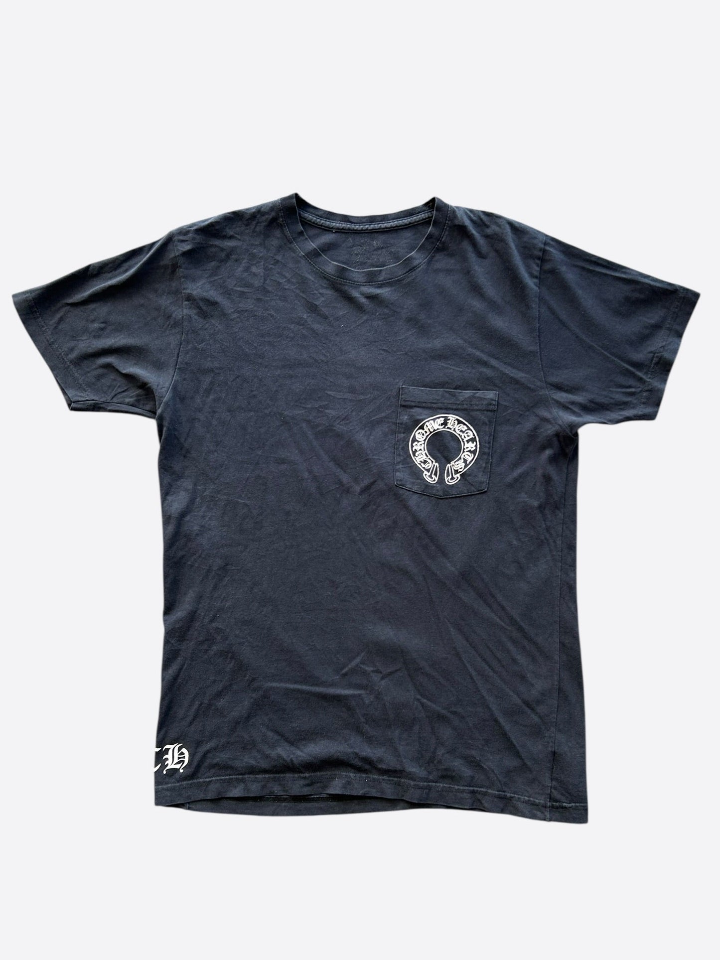 Chrome Hearts Black & White Malibu Cross Logo T-Shirt