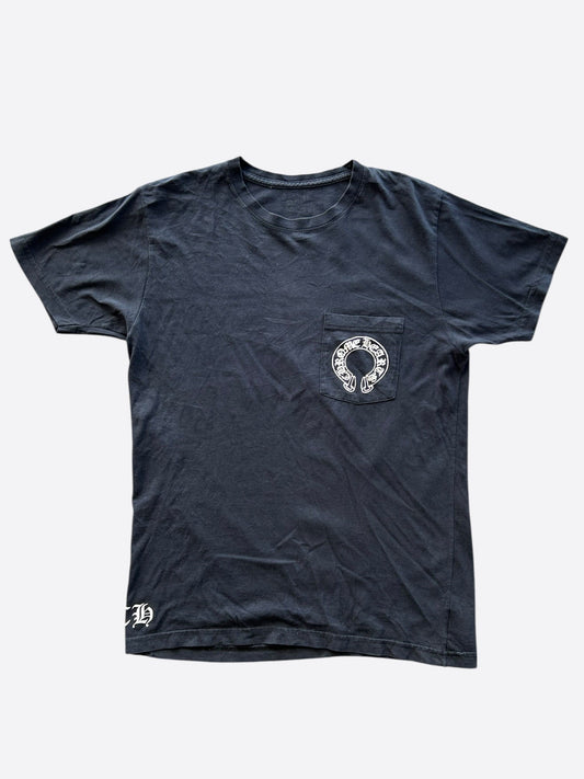 Chrome Hearts Black & White Malibu Cross Logo T-Shirt
