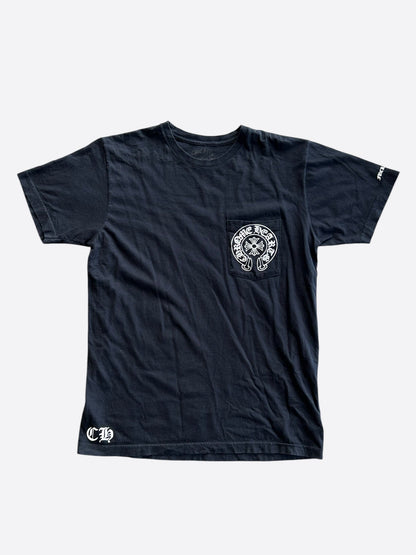 Chrome Hearts London Exclusive Black & White Horseshoe Logo T-Shirt