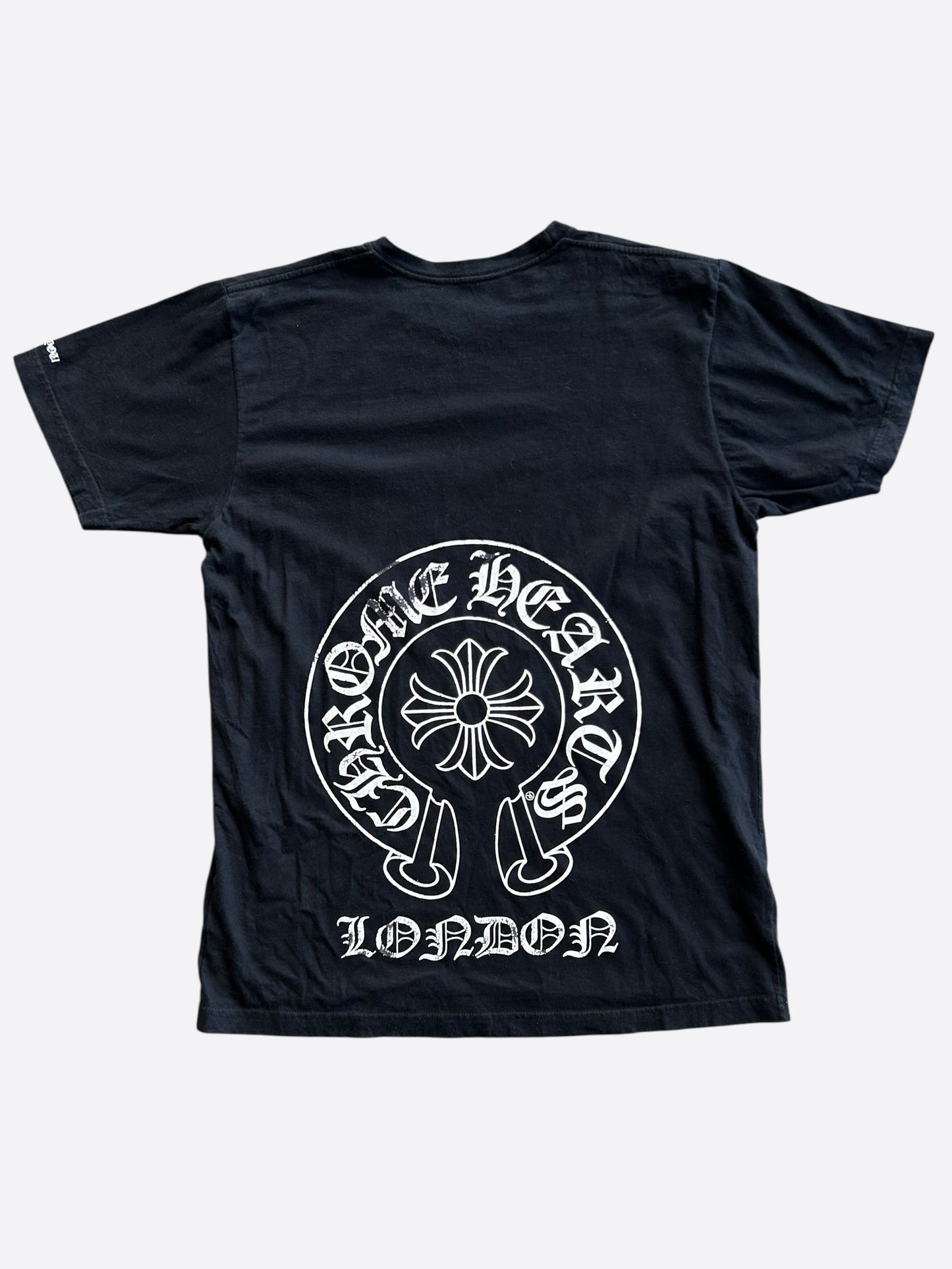 Chrome Hearts London Exclusive Black & White Horseshoe Logo T-Shirt