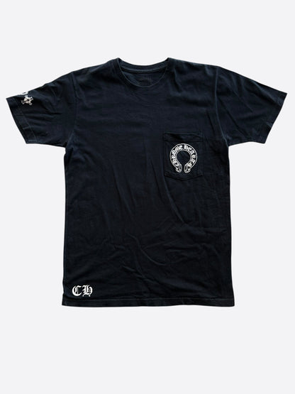Chrome Hearts Black & White T-Bar Logo T-Shirt