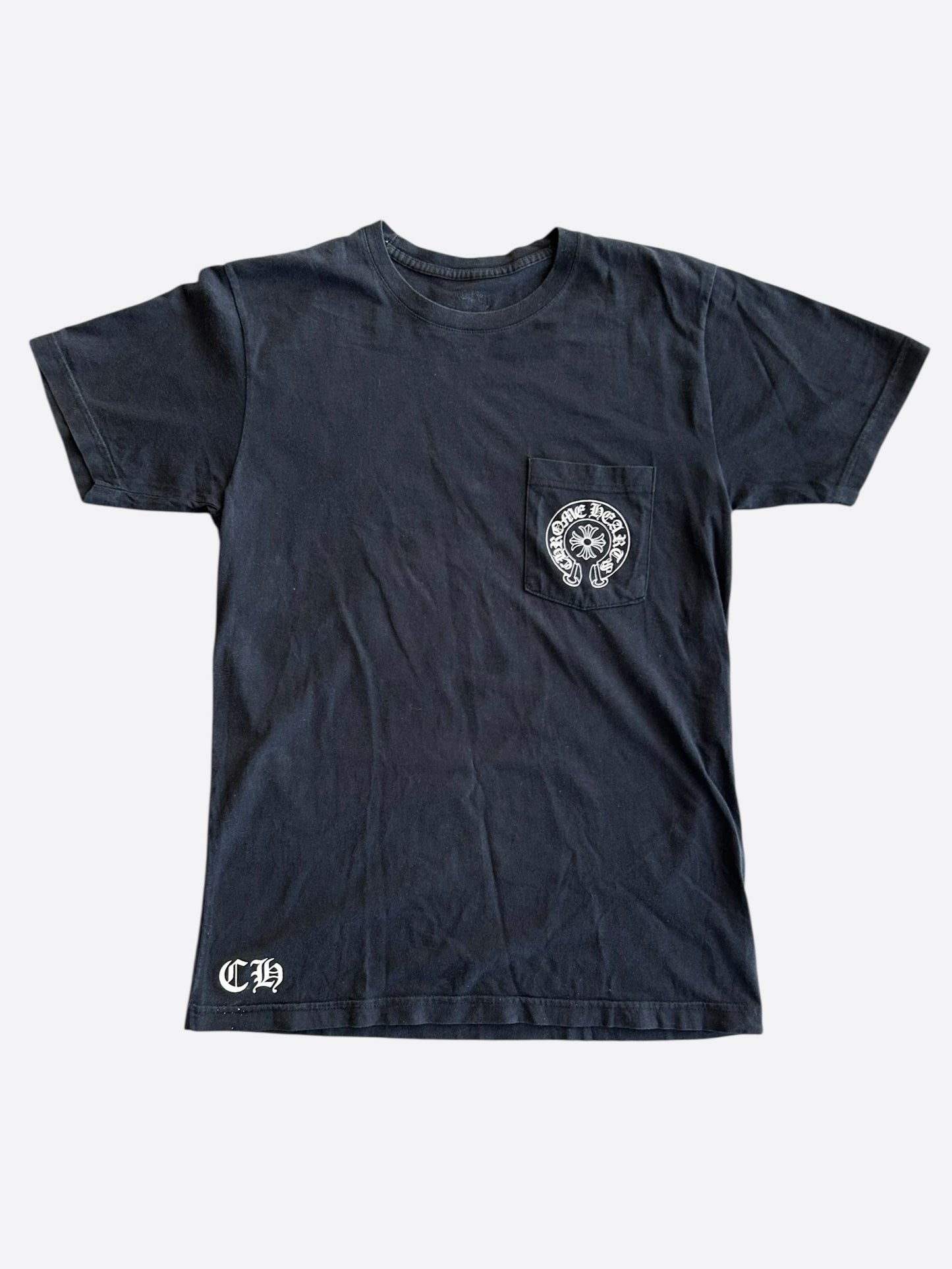 Chrome Hearts Black & White Jacquard Horseshoe Logo T-Shirt