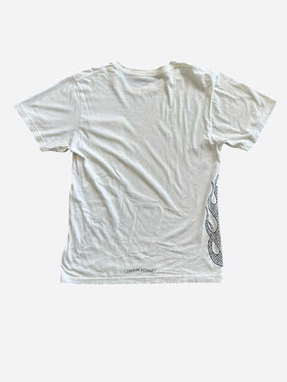 Chrome Hearts White & Black Flame Logo T-Shirt