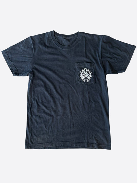 Chrome Hearts Miami Exclusive Black & White Horseshoe Logo T-Shirt