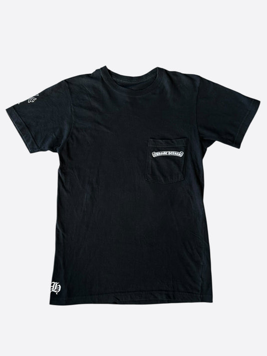 Chrome Hearts Black & White Cemetery Cross Logo T-Shirt