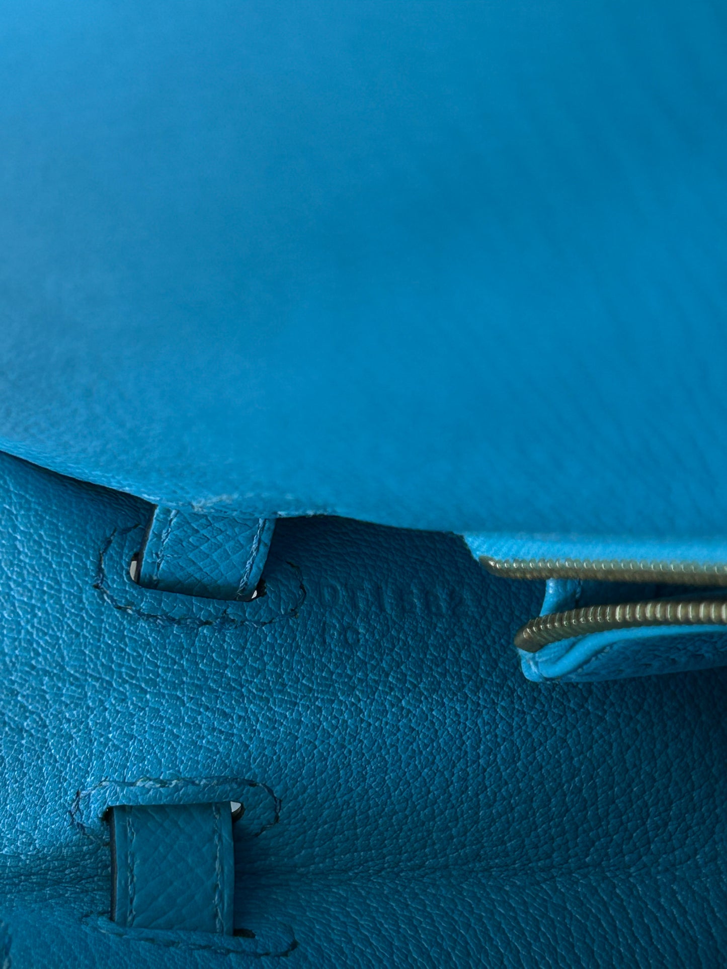 Hermes Bleu Du Nord Epsom & Gold Hardware Kelly 25