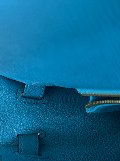 Hermes Bleu Du Nord Epsom & Gold Hardware Kelly 25