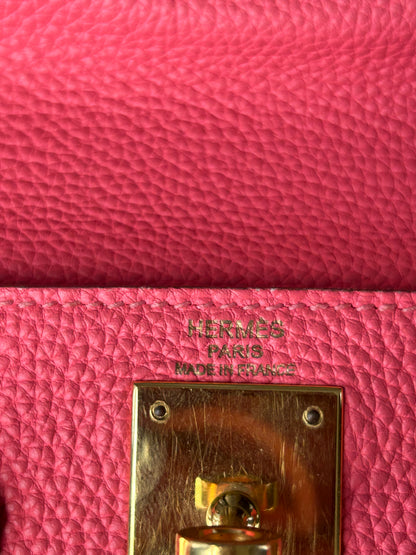 Hermes Pink Togo & Gold Hardware Kelly 28