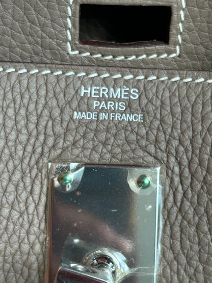 Hermes Etoupe Togo & Palladium Hardware HAC Birkin 50