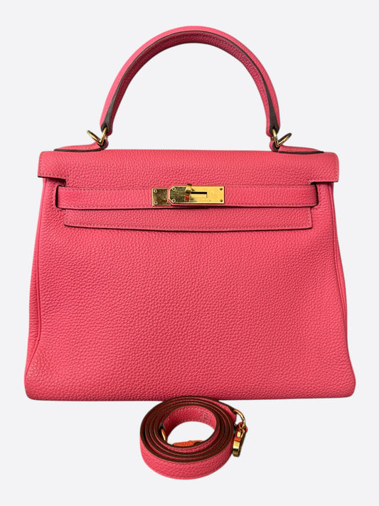 Hermes Pink Togo & Gold Hardware Kelly 28