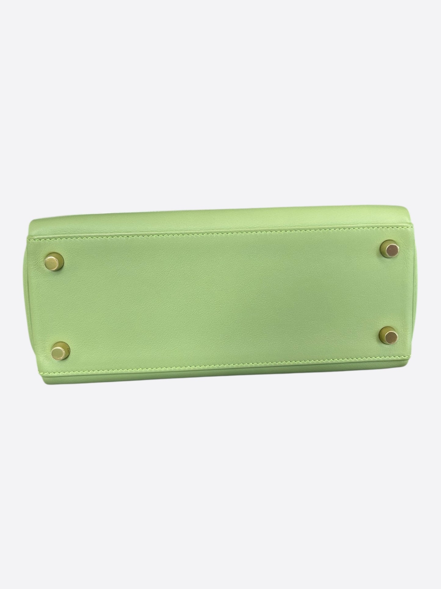 Hermes Vert Cricquet Swift & Gold Hardware Kelly 25
