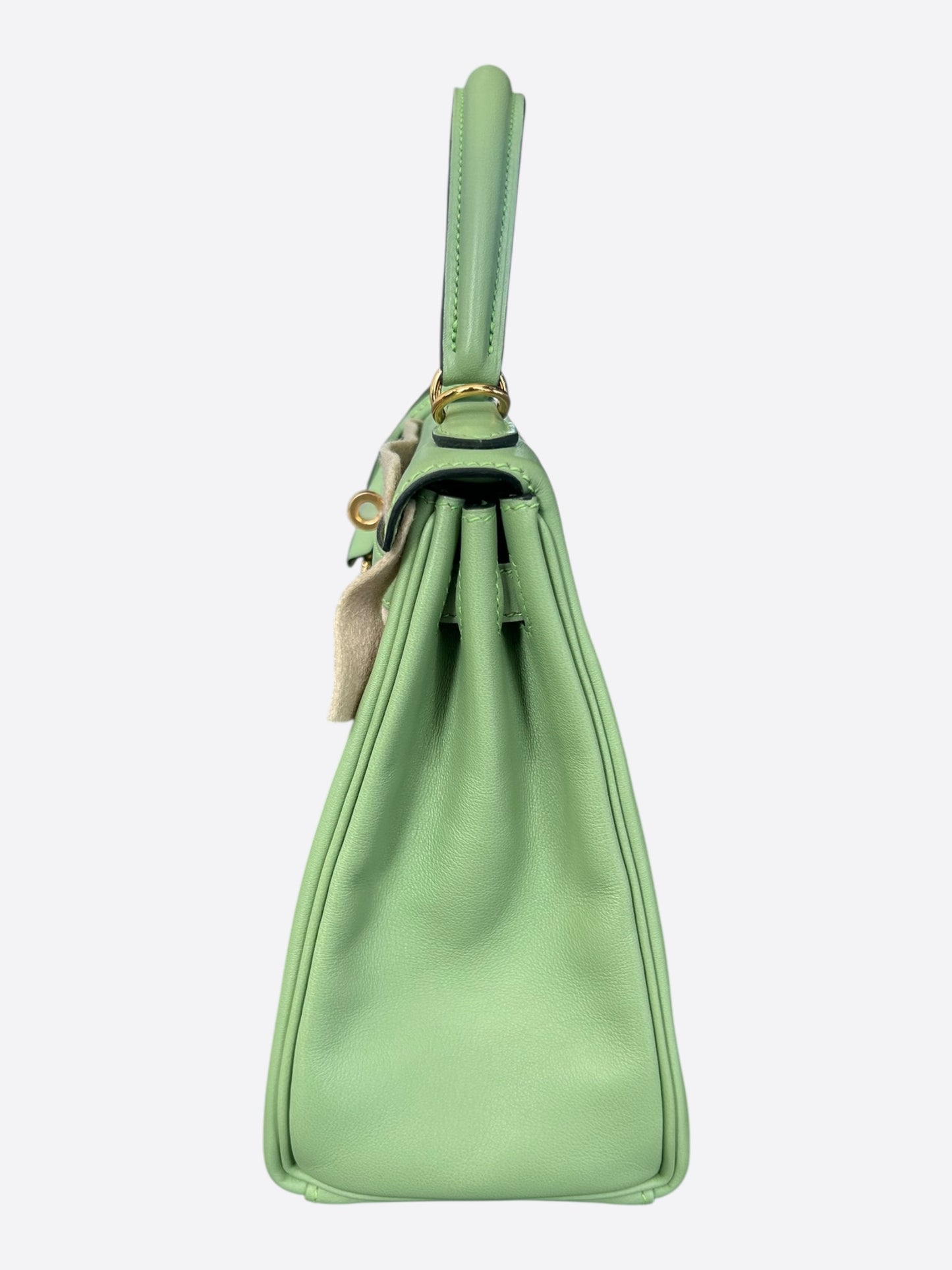 Hermes Vert Cricquet Swift & Gold Hardware Kelly 25