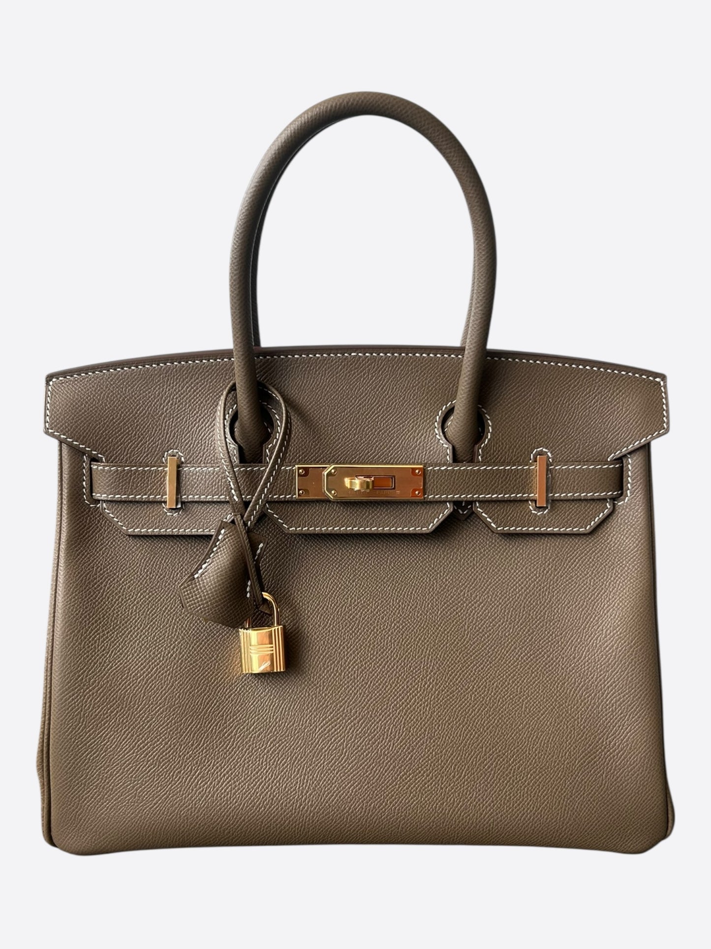 Hermes Etoupe Epsom & Gold Hardware Birkin 30