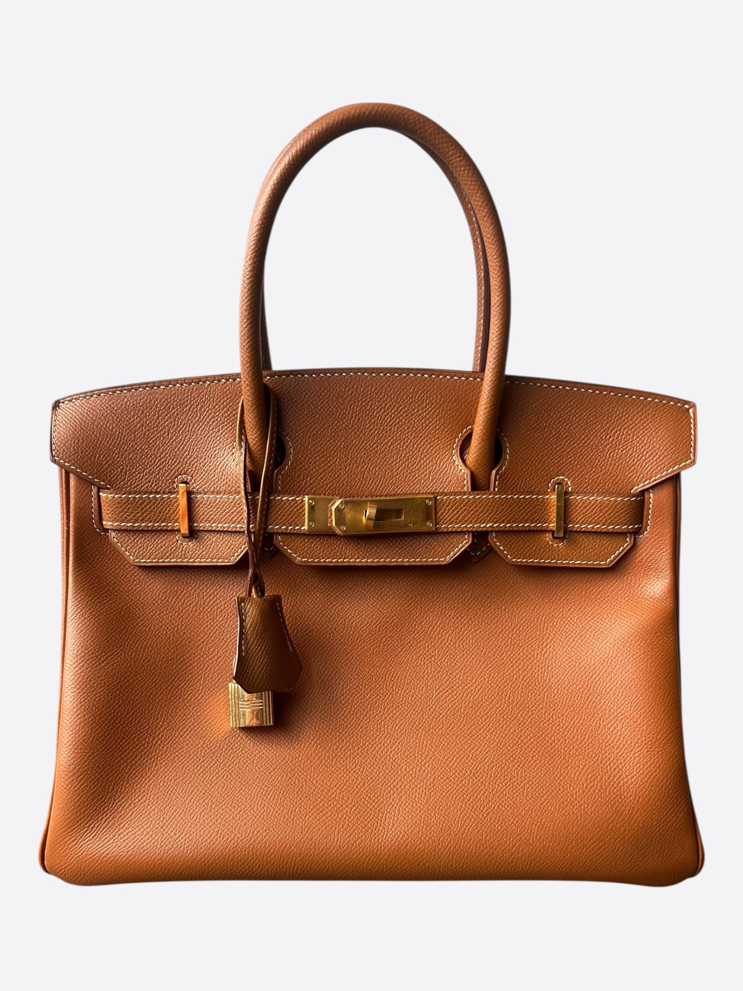 Hermes Brown Epsom & Gold Hardware Birkin 30