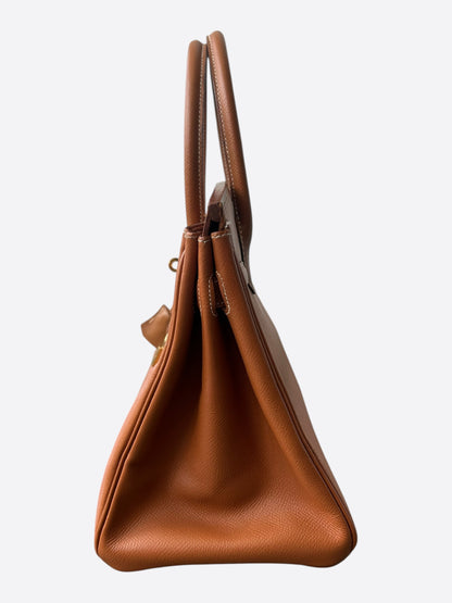 Hermes Brown Epsom & Gold Hardware Birkin 30