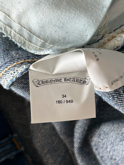 Chrome Hearts Levi's Gallery Dept Blue & Black Cross Patch Flared Jeans