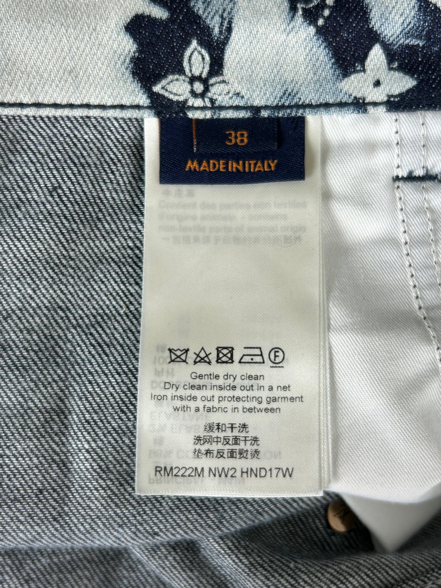 Louis Vuitton Blue Bleached Bandana Monogram Denim Shorts