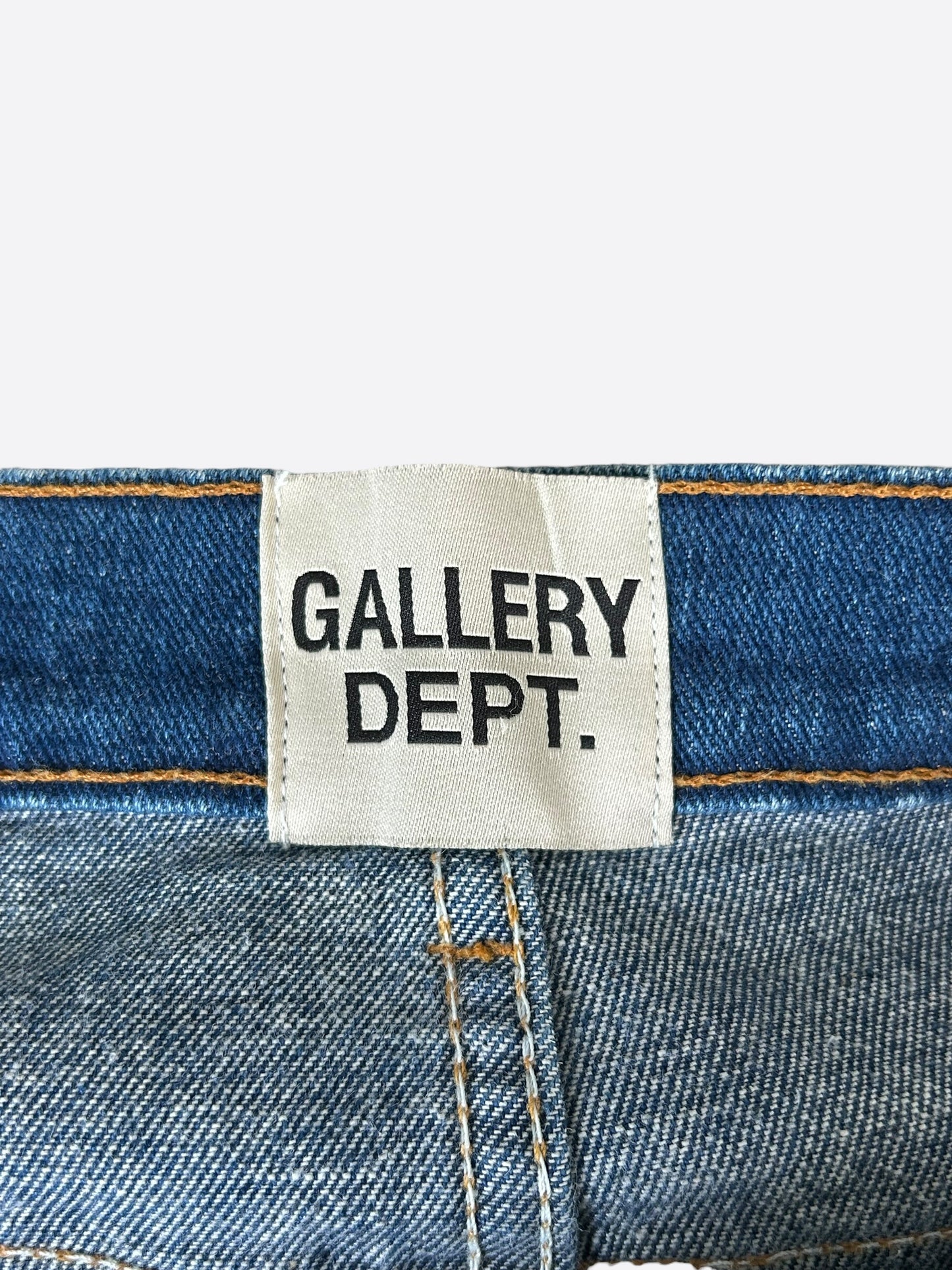 Chrome Hearts Levi's Gallery Dept Blue & Black Cross Patch Flared Jeans