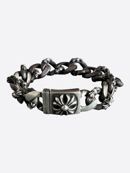 Chrome Hearts Silver Fancy Link Cuban Bracelet