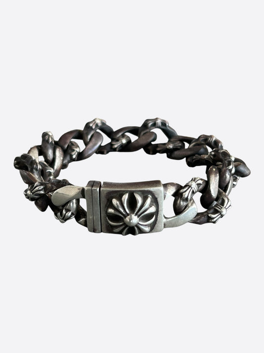 Chrome Hearts Silver Fancy Link Cuban Bracelet