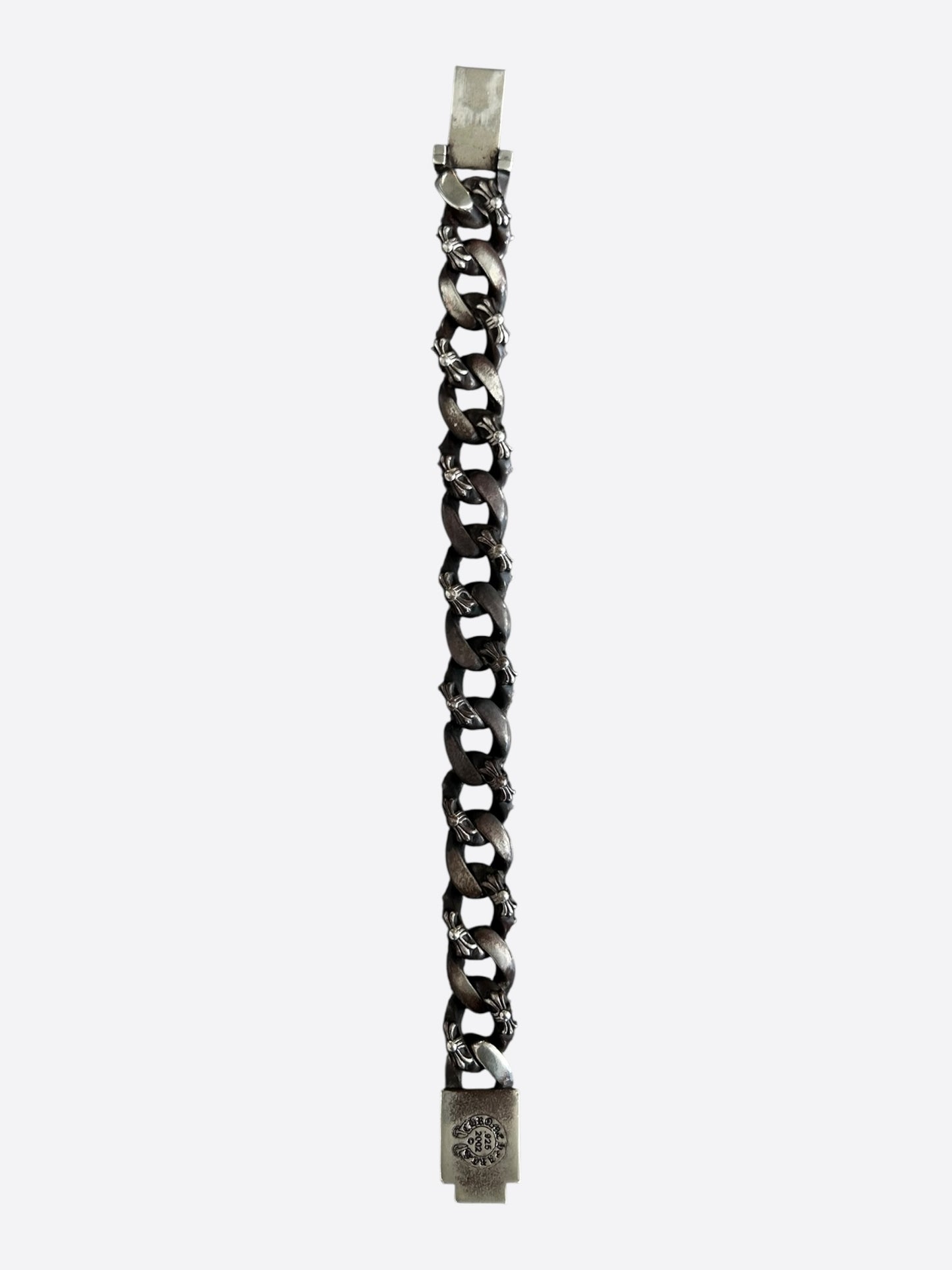 Chrome Hearts Silver Fancy Link Cuban Bracelet