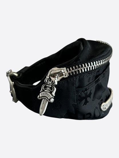 Chrome Hearts Black Stencil Nylon Wrist Bag