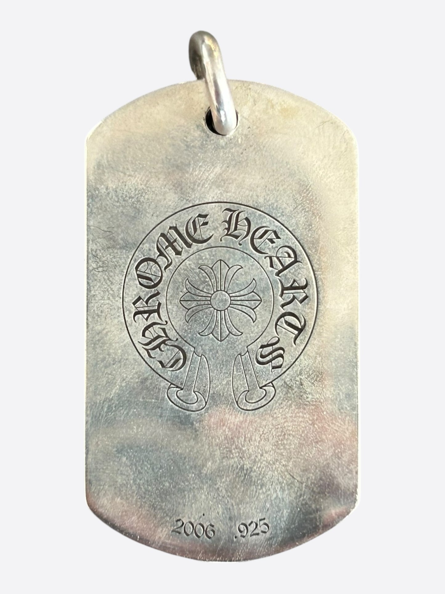 Chrome Hearts Malibu Exclusive Silver Cross Logo Dog Tag