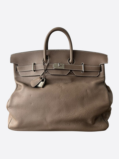 Hermes Etoupe Togo & Palladium Hardware HAC Birkin 50