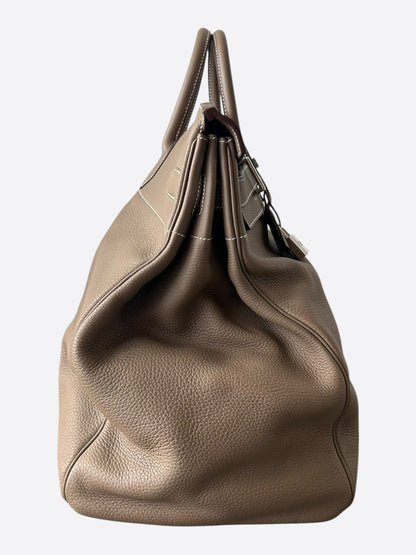 Hermes Etoupe Togo & Palladium Hardware HAC Birkin 50