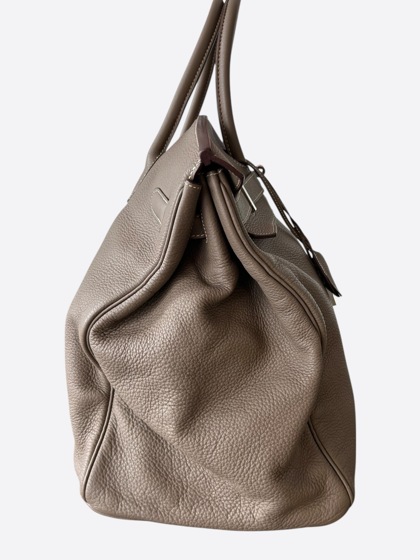 Hermes Etoupe Togo & Palladium Hardware Birkin 50