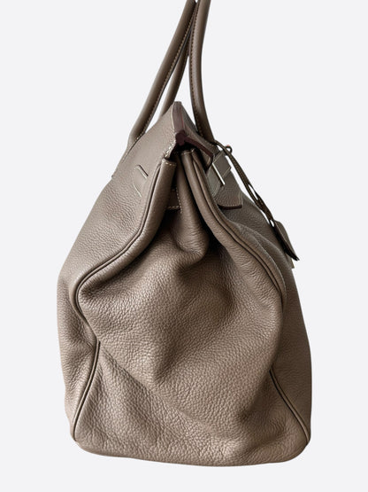 Hermes Etoupe Togo & Palladium Hardware Birkin 50