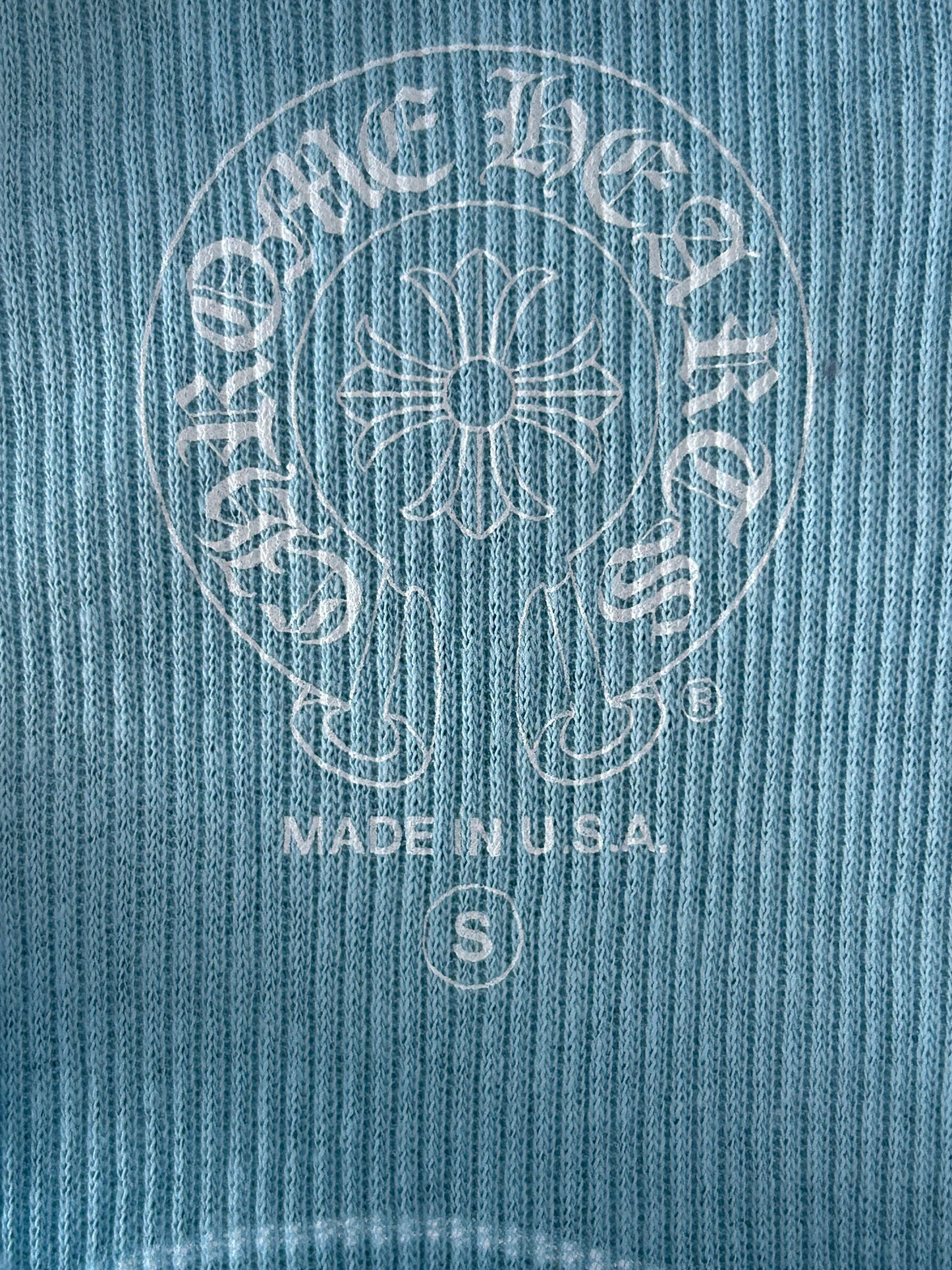 Chrome Hearts Blue & White Horseshoe Tank Top