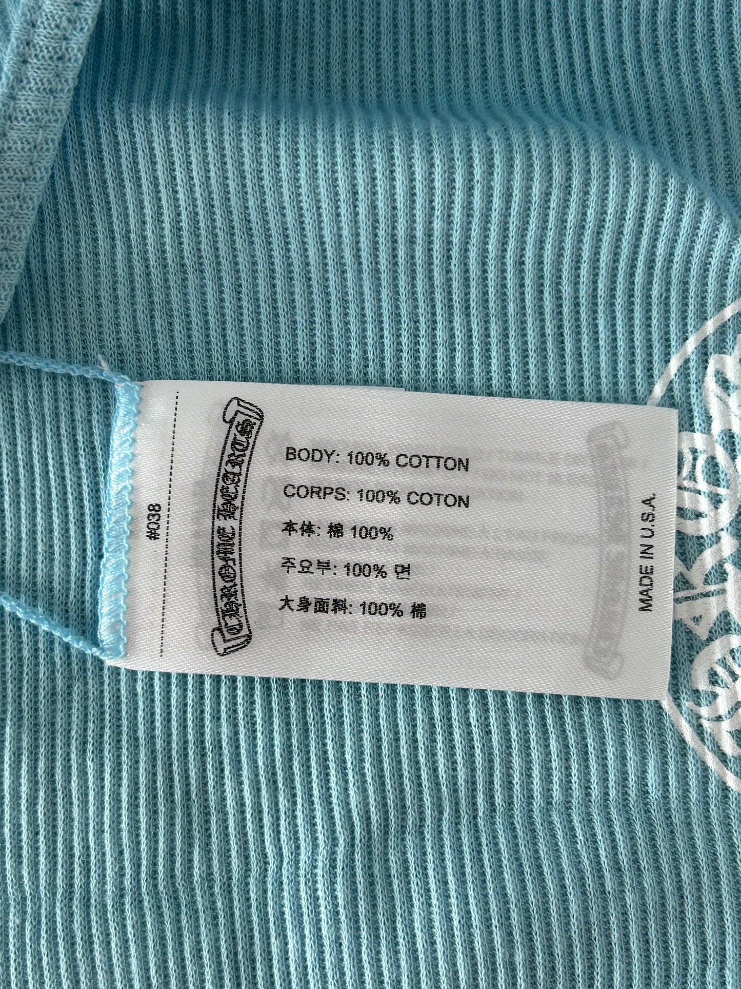 Chrome Hearts Blue & White Horseshoe Tank Top