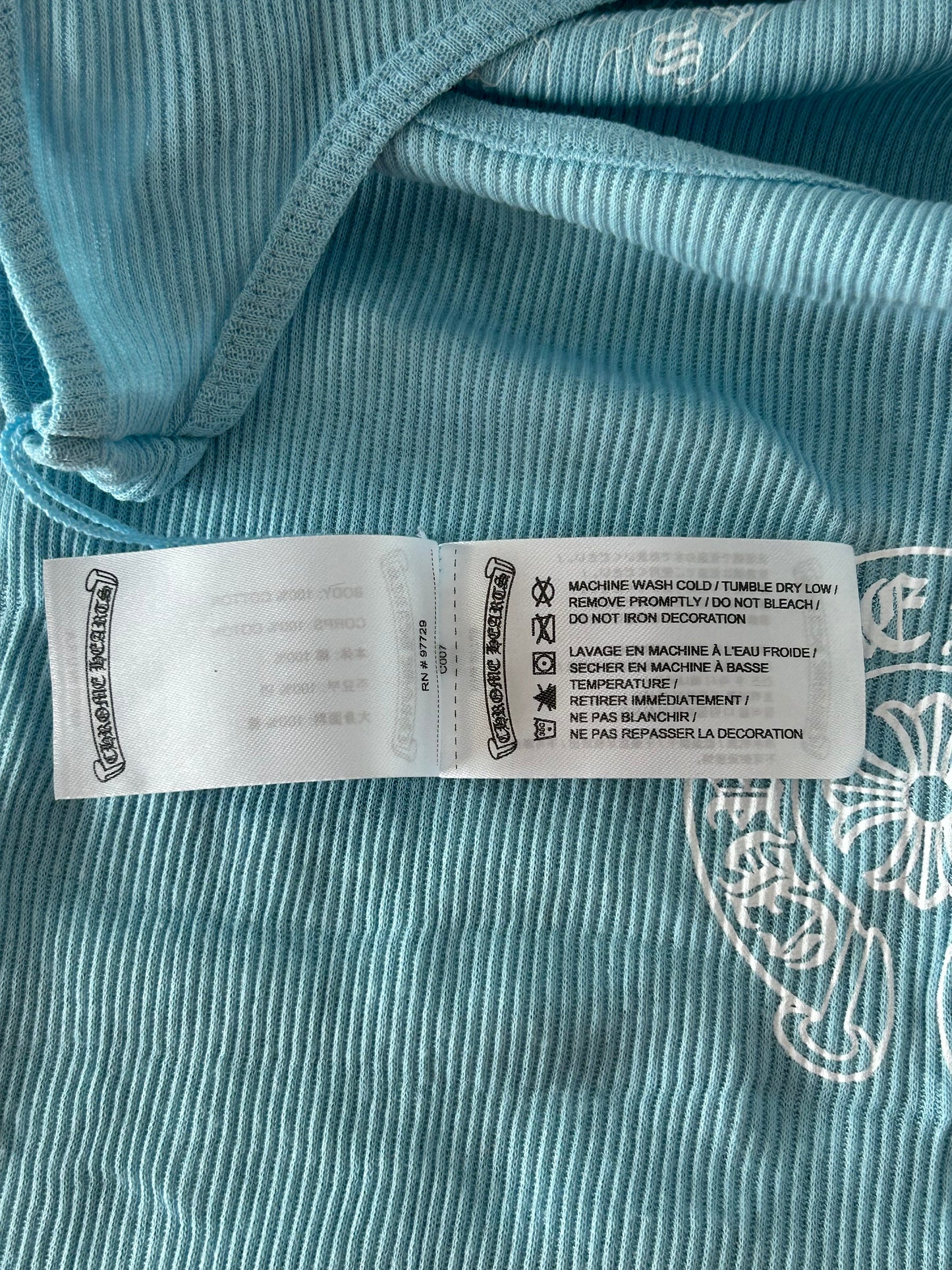 Chrome Hearts Blue & White Horseshoe Tank Top