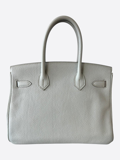 Hermes Gris Pearl Togo & Palladium Hardware Birkin 30
