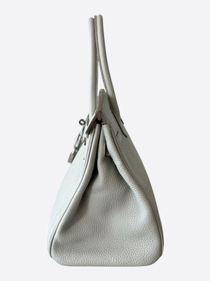 Hermes Gris Pearl Togo & Palladium Hardware Birkin 30