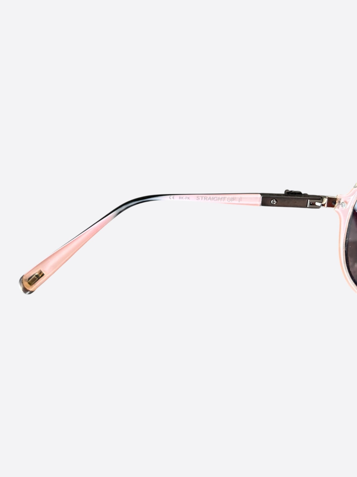 Chrome Hearts Black & Pink Straight Up Sunglasses