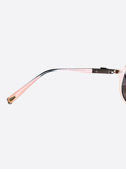 Chrome Hearts Black & Pink Straight Up Sunglasses
