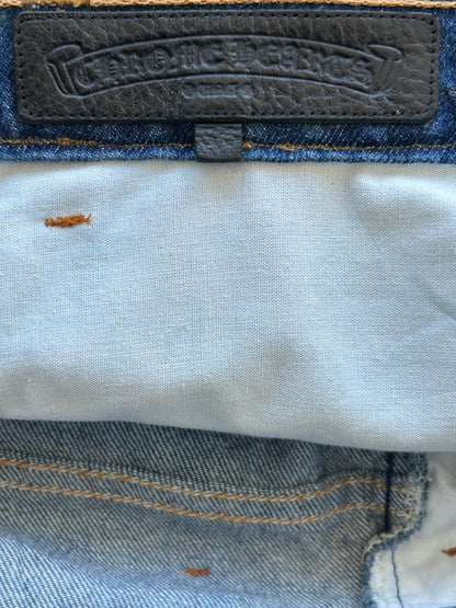 Chrome Hearts Levi's Blue & Black Cross Patch Jeans