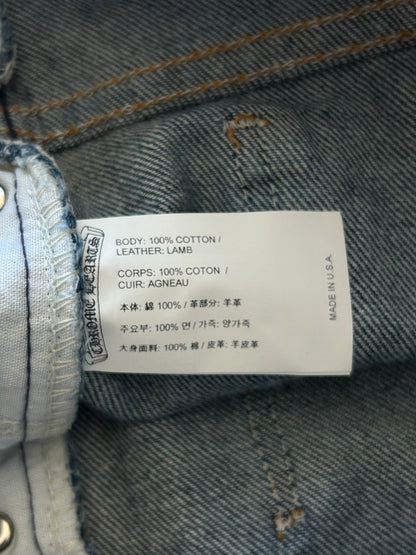 Chrome Hearts Levi's Blue & Black Cross Patch Jeans