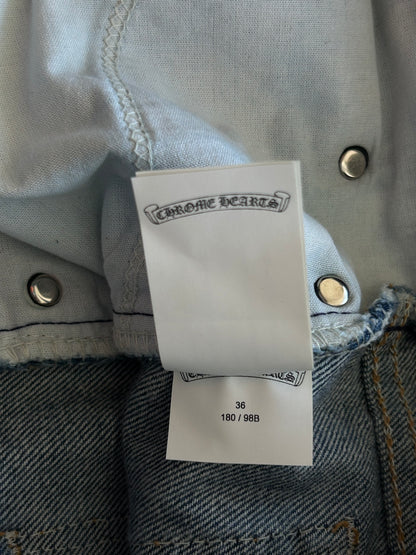 Chrome Hearts Levi's Blue & Black Cross Patch Jeans