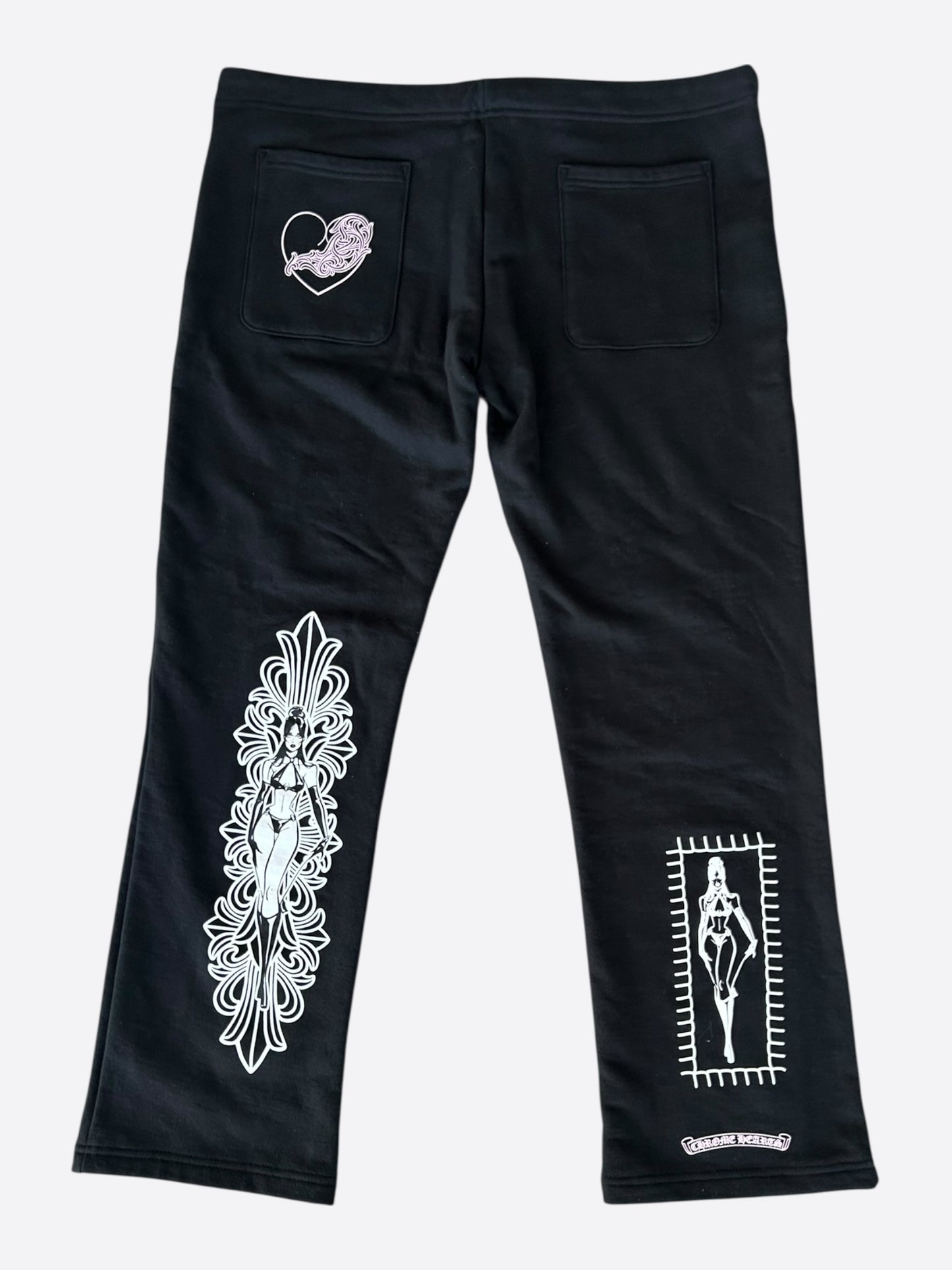 Chrome Hearts Black & Pink Deadly Doll Sweatpants