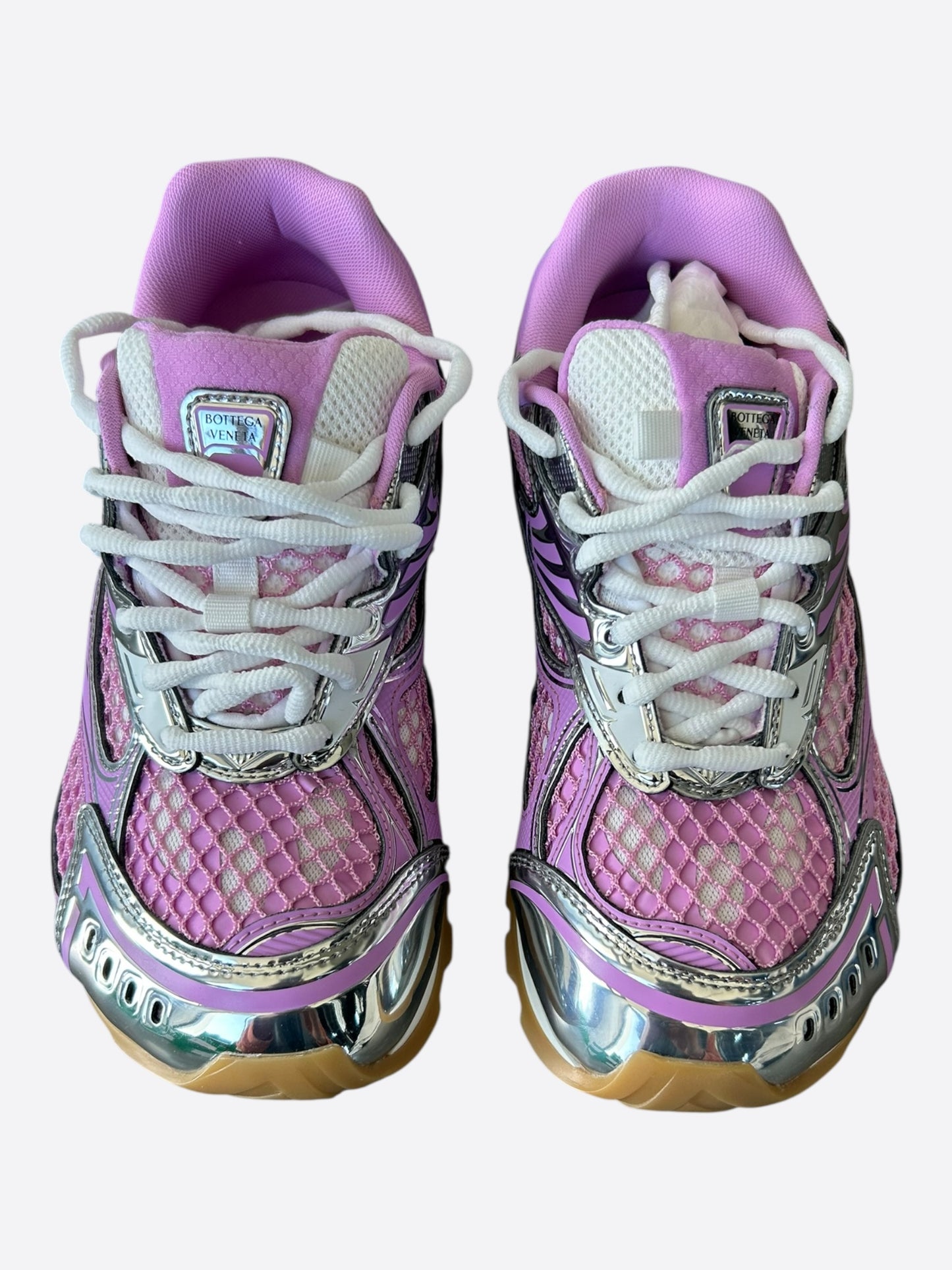Bottega Veneta Pink & Silver Orbit Women's Sneakers