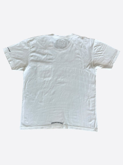 Chrome Hearts White & Black Neck Logo T-Shirt