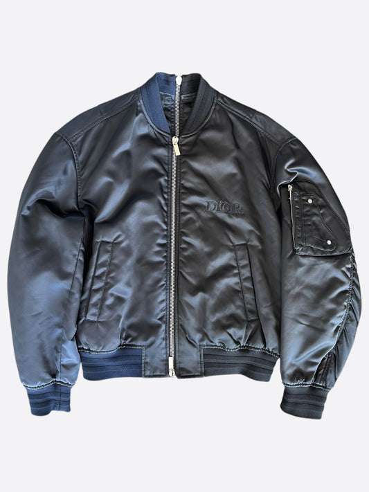 Dior Judy Blame Navy & Black Split Bomber Jacket