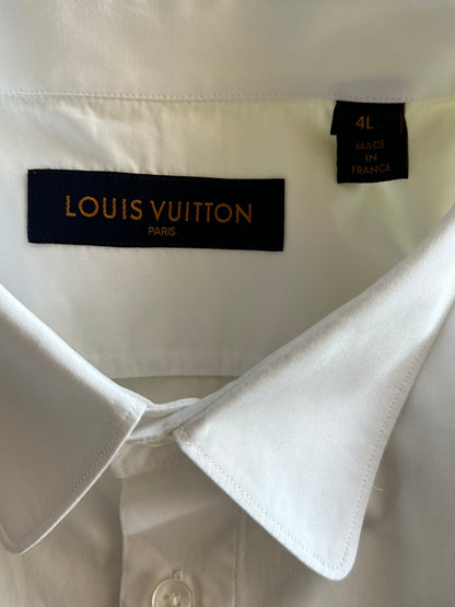 Louis Vuitton Nigo White Embroidered Logo Button Up Shirt