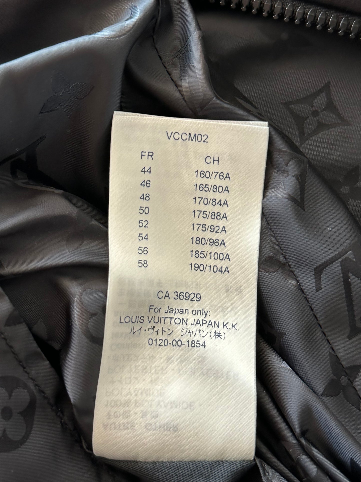 Louis Vuitton Black Monogram Reversible Leather Jacket