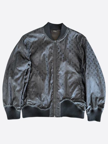 Louis Vuitton Black Monogram Reversible Leather Jacket