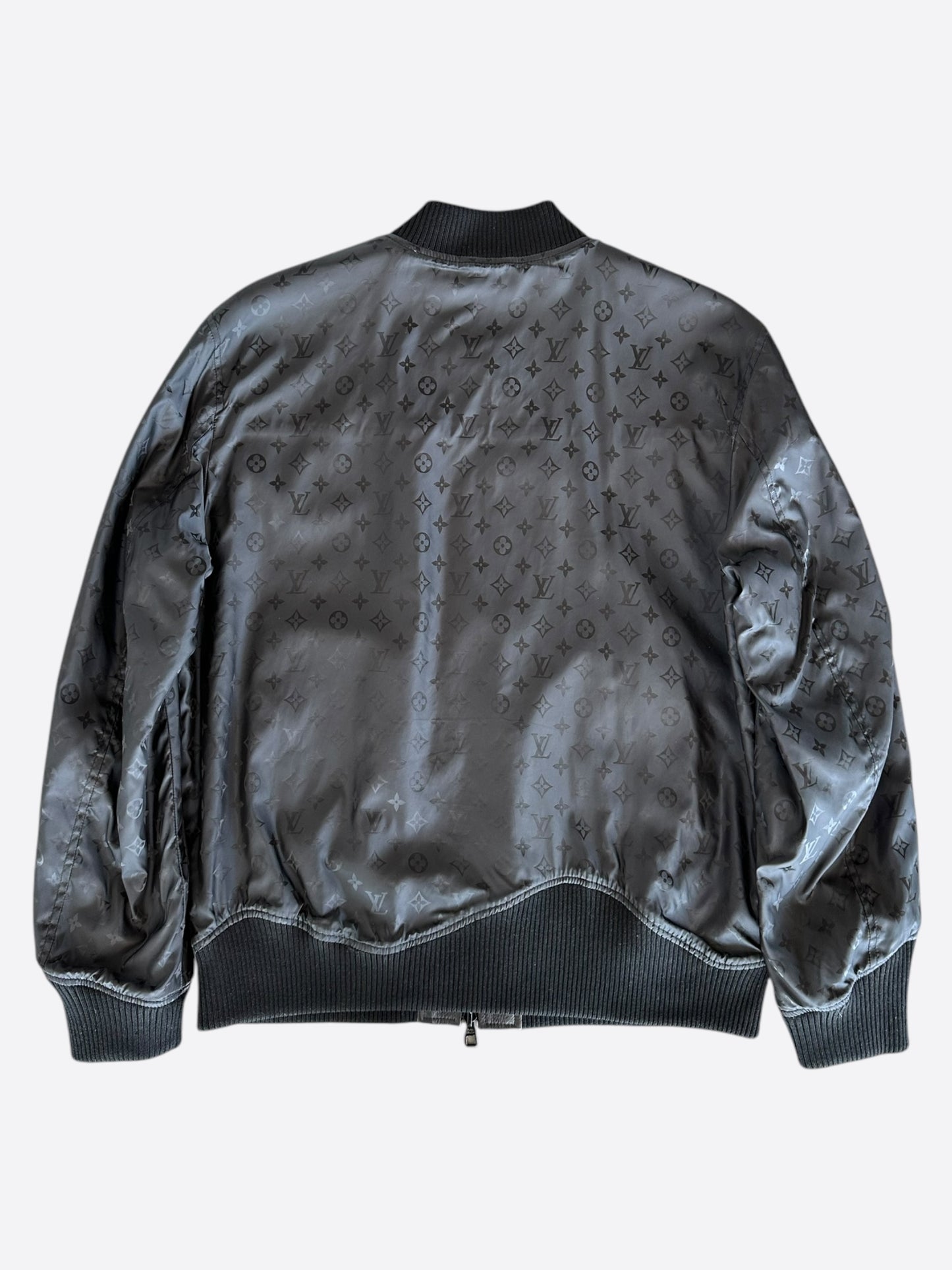 Louis Vuitton Black Monogram Reversible Leather Jacket